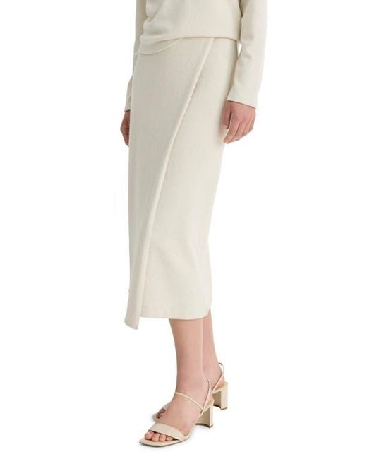 Vince Natural Wrap Front Sweater Skirt