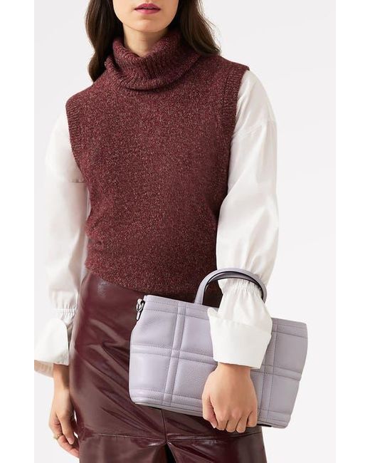 Radley Gray Sunny Dene Small Zip Quilted Leather Satchel