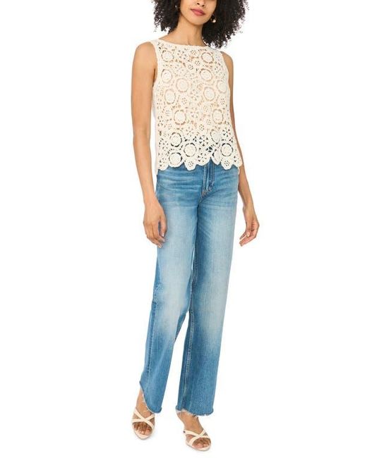 1.STATE Blue Open Knit Tank
