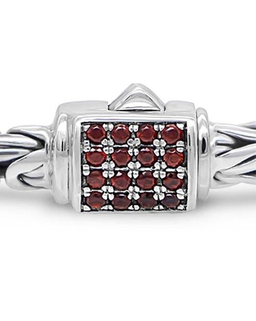 DEVATA Multicolor Sterling Silver Semiprecious Stone Chain Bracelet