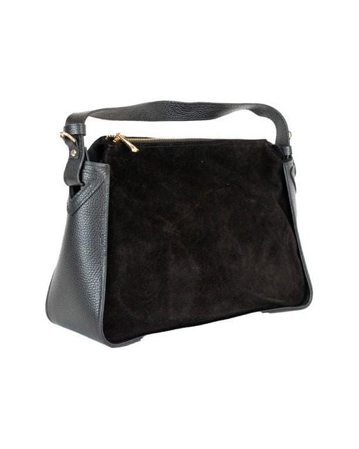 Persaman New York Black Talia Suede Shoulder Bag
