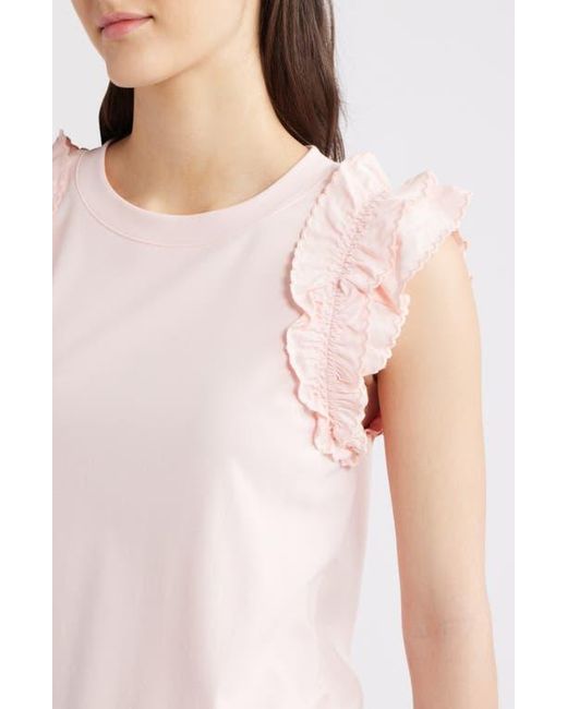 Wit & Wisdom Blue Ruffle Sleeve Top