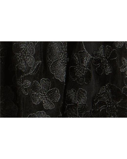 Sam Edelman Women's Black Floral Embroidered Minidress