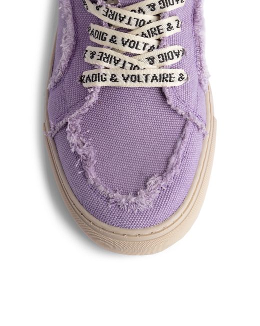 Zadig & Voltaire Purple Flash High Top Sneaker