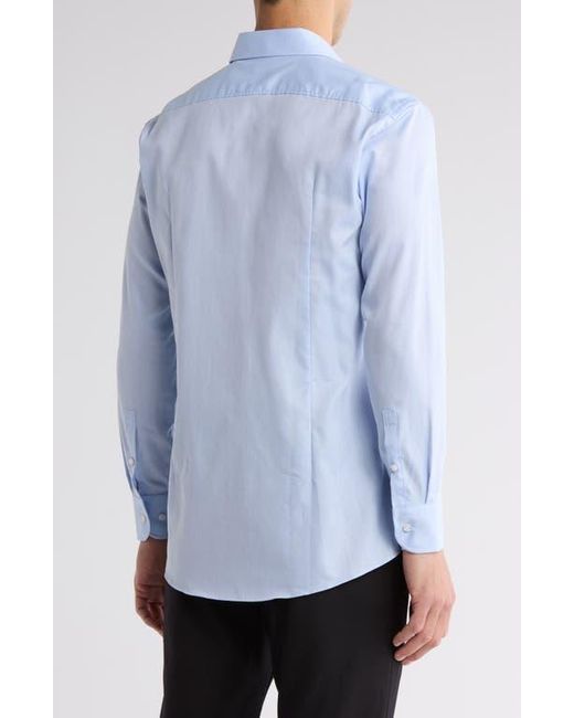 Boss Blue Kent Sharp Fit Cotton Dress Shirt for men