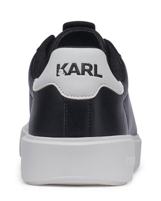 Karl Lagerfeld Blue Plain Toe Sneaker for men
