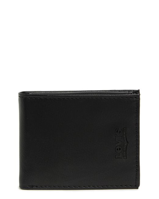 Levi's Black Passcase Rfid Leather Bifold Wallet for men