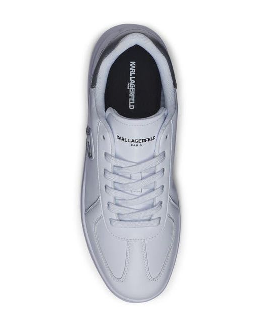 Karl Lagerfeld White Karl Head Patch Racer Toe Sneaker for men