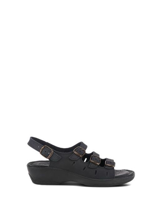 Flexus by Spring Step Black Willa Multistrap Slingback Sandal