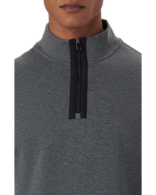 Bugatchi Gray Quarter Zip Pullover for men