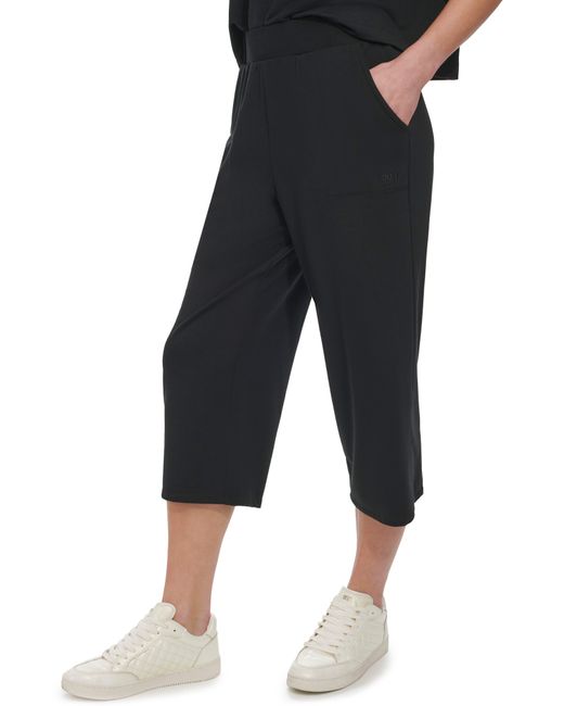 DKNY Black Pocket Crop Pants
