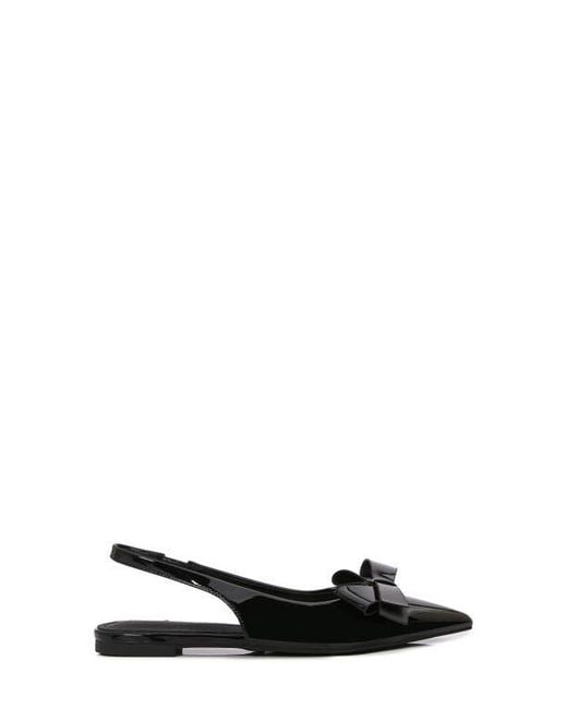 BERNESS Black Bow Slingback Flat