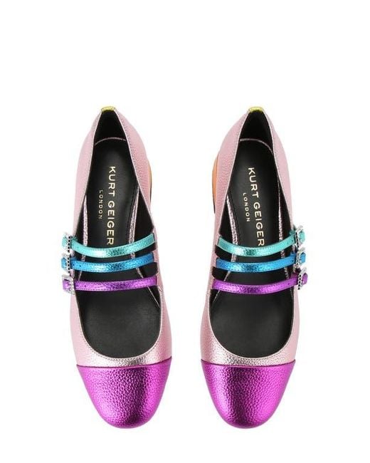 Kurt Geiger White Pierra Mary Jane Flat