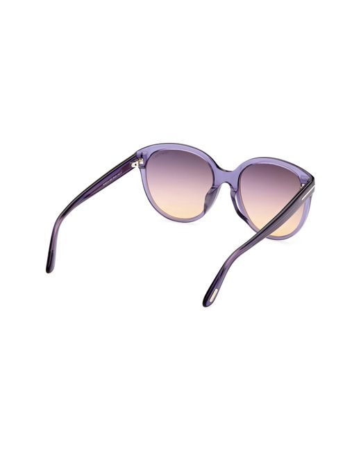 Tom Ford Pink 58mm Gradient Round Sunglasses