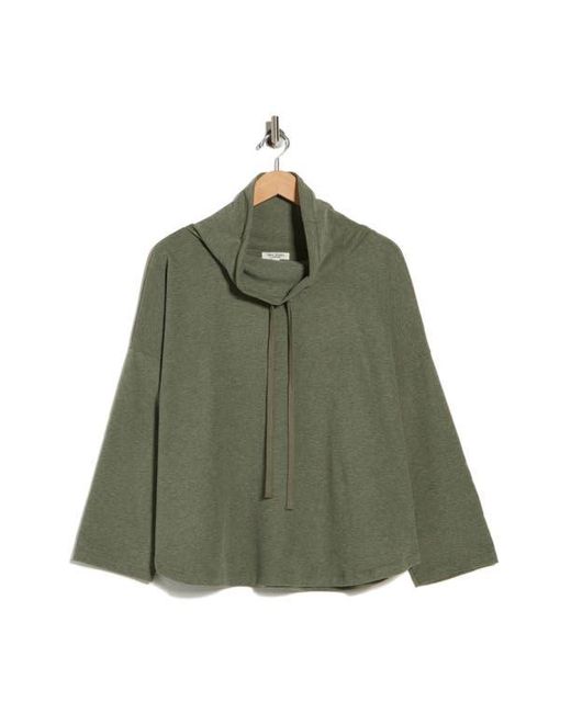 Max Studio Green Funnel Neck Top