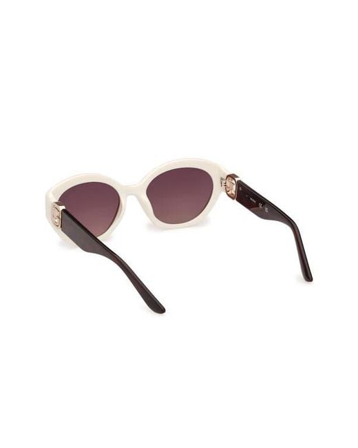 Guess Purple Oval Sunglasses for men