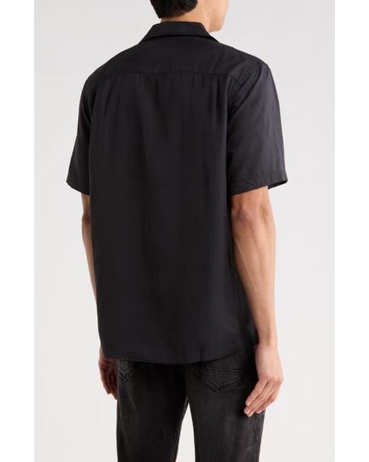 Rag & Bone Black Alan Camp Shirt for men