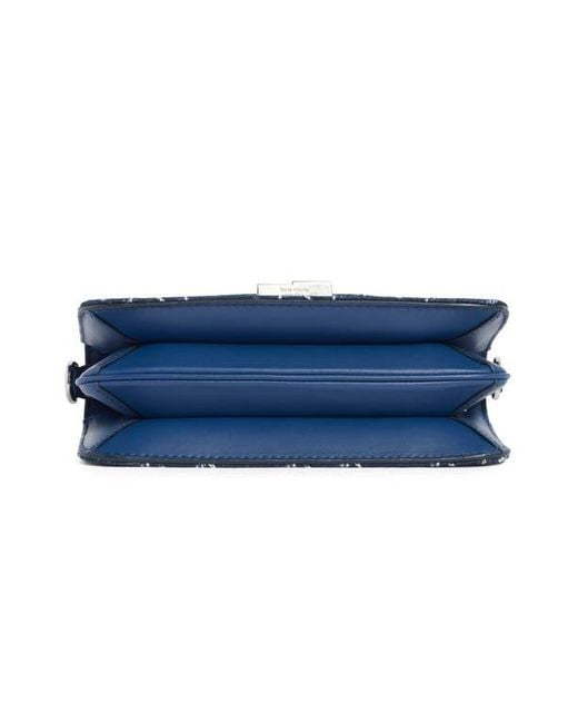Kate Spade Blue Dakota Denim Check Small Crossbody Bag