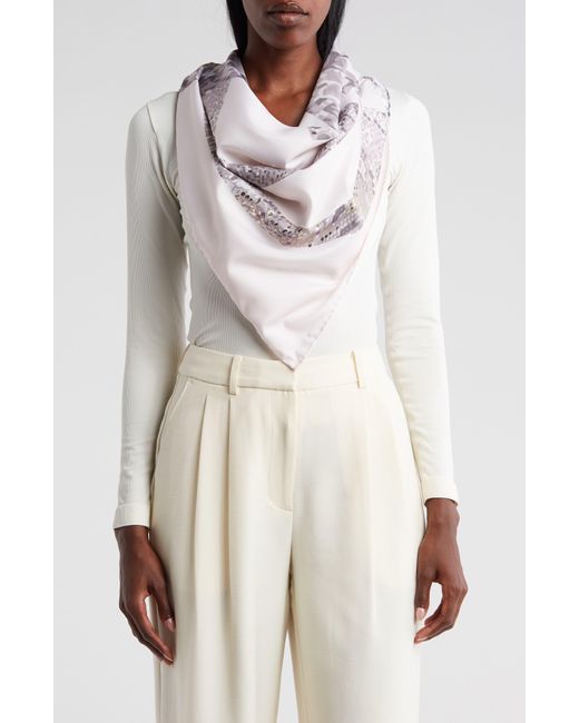 Cole Haan White Snake Print Scarf