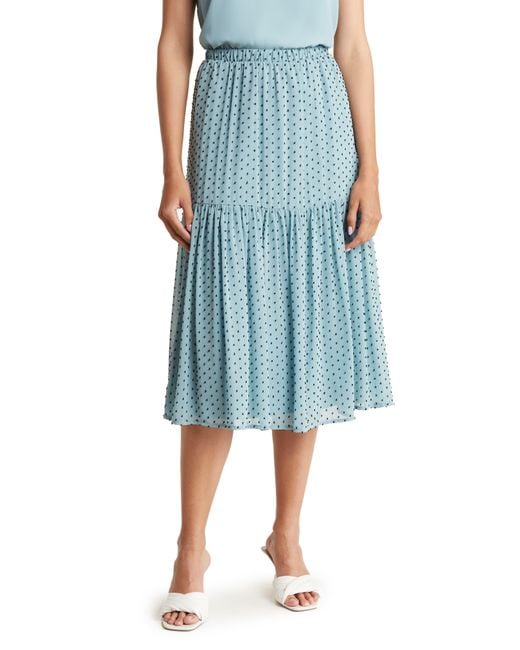Nordstrom Rack Dotted Pullon Skirt in Blue Lyst