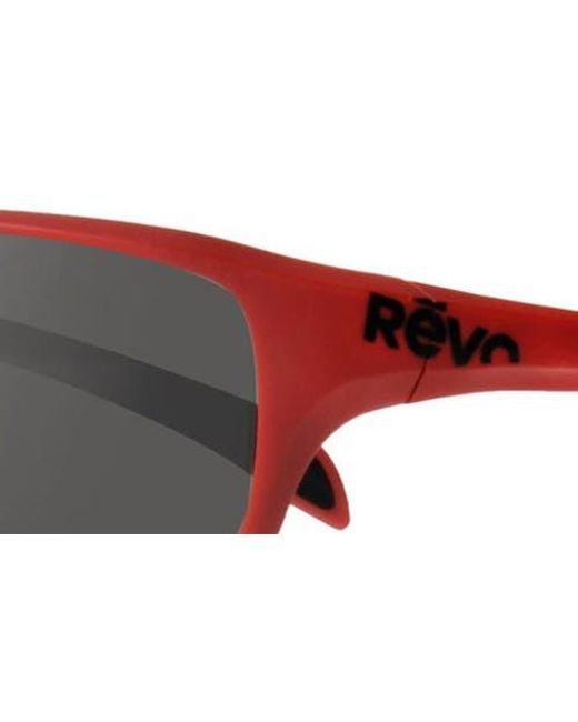 Revo Red Vertex 67Mm Polarized Rectangular Sunglasses