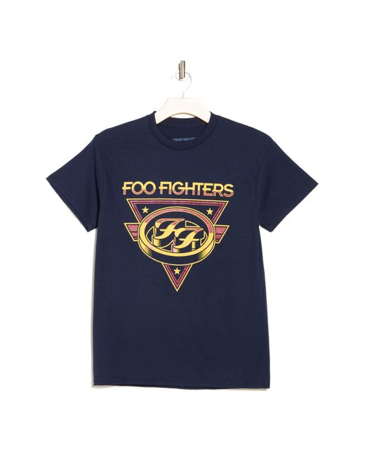 Merch Traffic Blue Foo Fighters Cotton Graphic T-shirt for men