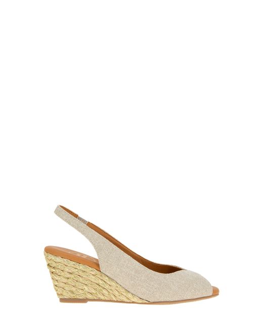 Andre Assous Natural Kimy Slingback Wedge Sandal