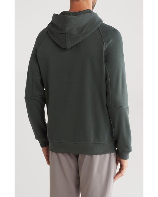 Kenneth Cole Gray French Terry Raglan Sleeve Hoodie for men