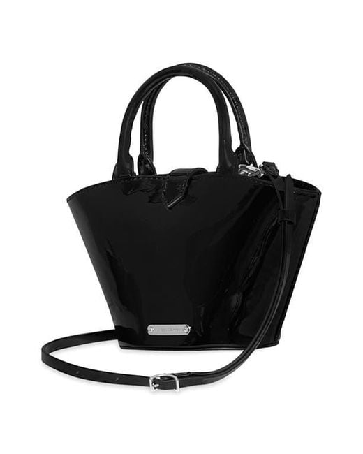 Rebecca Minkoff Black Megan Micro Fan Tote Bag