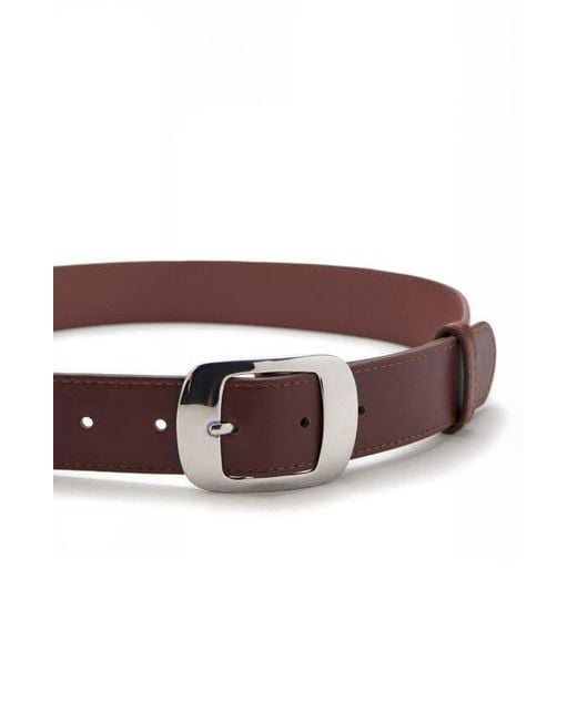 Mango Brown Square Buckle Belt