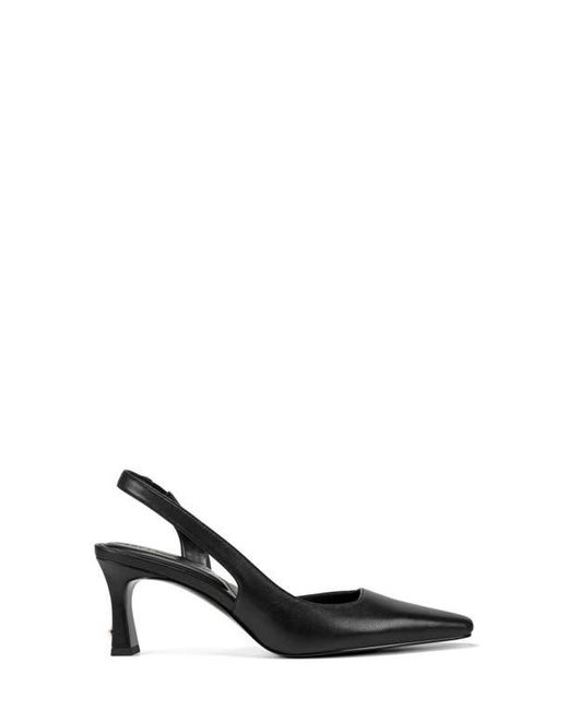 Karl Lagerfeld Black Sheenz Pointed Toe Slingback Pump