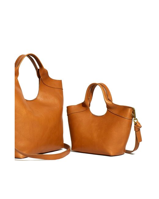 Madewell Brown The Mini Sydney Cutout Leather Tote