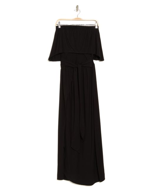 Go Couture Black Front Cutout Maxi Dress