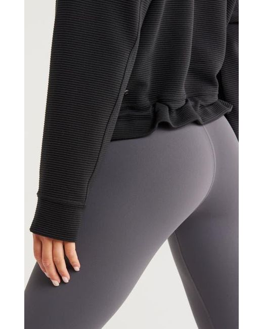 Zella Black Kickback Ottoman Half Zip Pullover