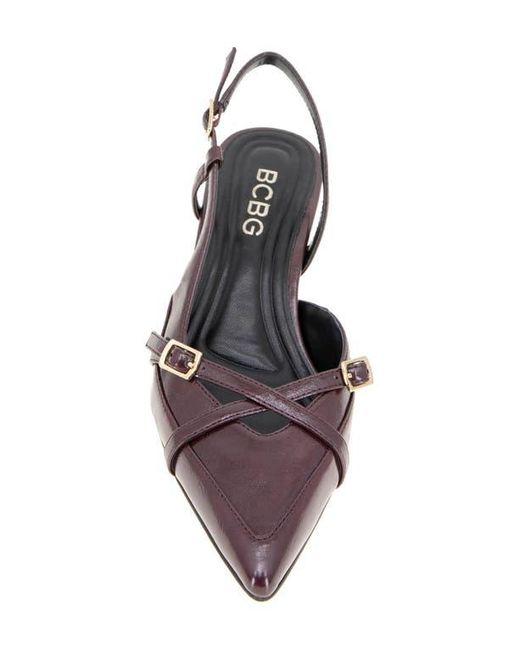 BCBGeneration White Kiran Slingback Kitten Heel Pump