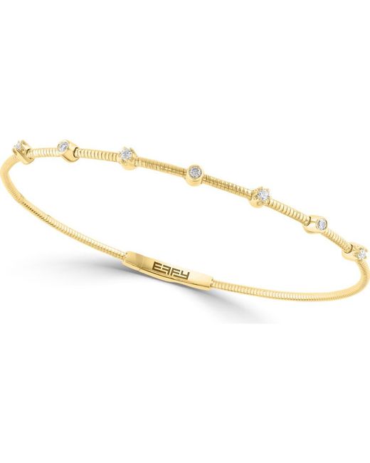 Effy Women's Metallic Diamond Station Bangle Bracelet