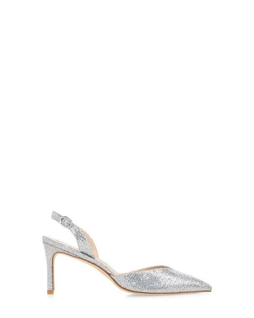 Stuart Weitzman White Julia 75 Slingback Pump