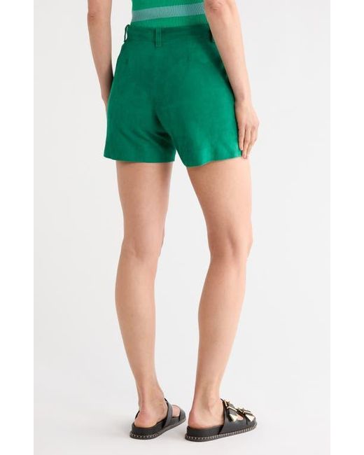 Longchamp Green Suede Shorts