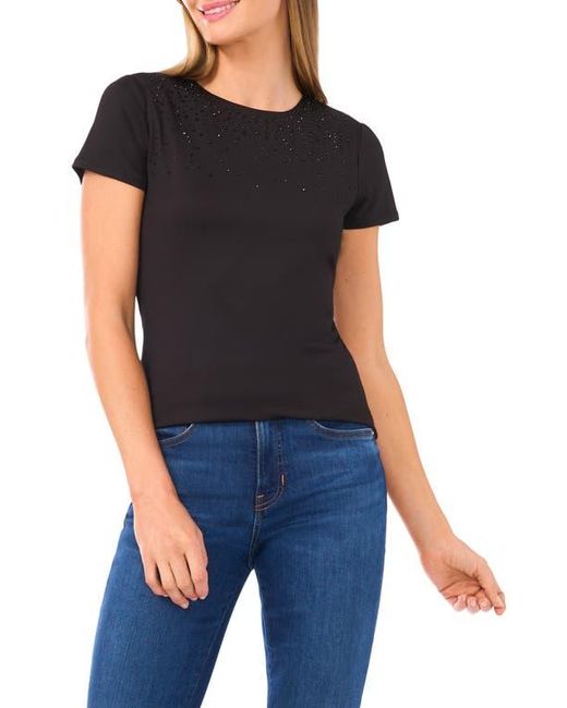 Halogen® Black Rhinestone Compression T-Shirt