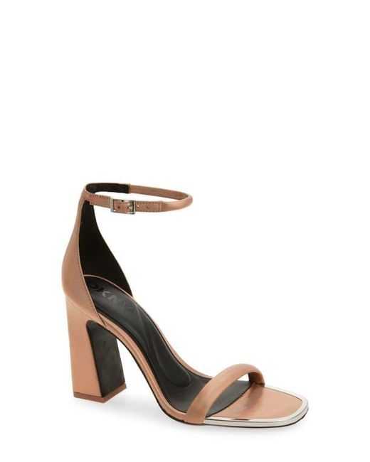 DKNY White Walker Ankle Strap Sandal