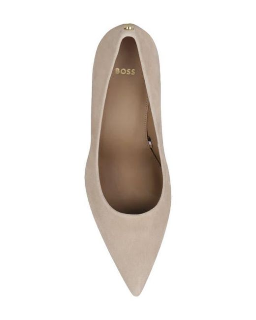 Boss White Janet Pointed Toe Pump