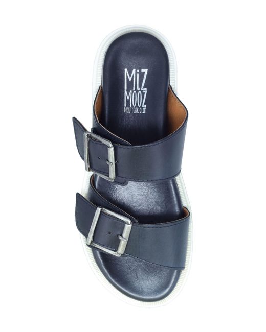 Miz Mooz Blue Peyton Platform Sandal