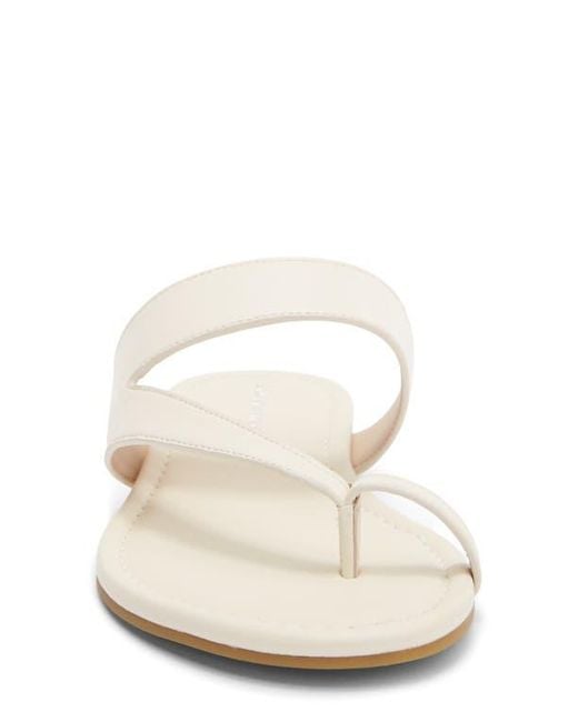 Stuart Weitzman White Remy Toe Strap Sandal