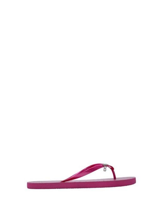 Bebe Pink Glittery Thong Sandal