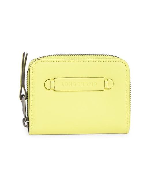 Longchamp Yellow Lc3D Zip Card Case