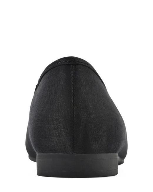 White Mountain Black Bocci Cap Toe Flat