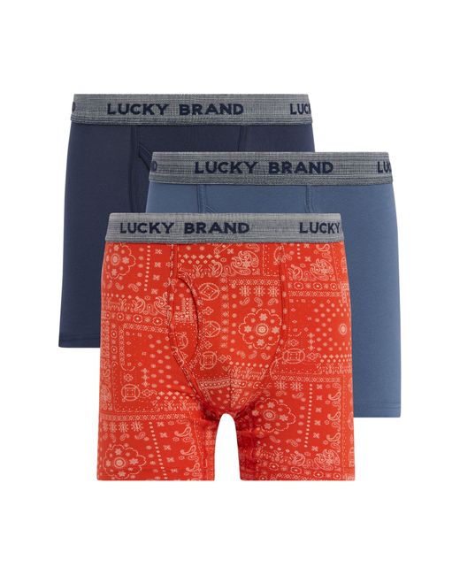 Lucky Brand Multicolor 3-pack Assorted Boxer Briefs for men