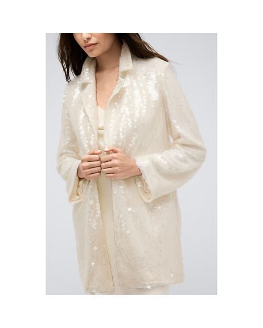 Kenneth Cole Natural Sequin Jacket