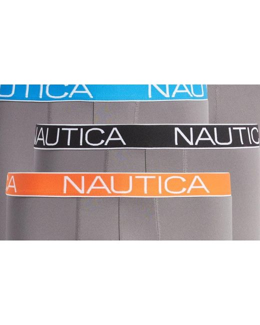Nautica Gray 4-pack Micro Boxer Briefs for men