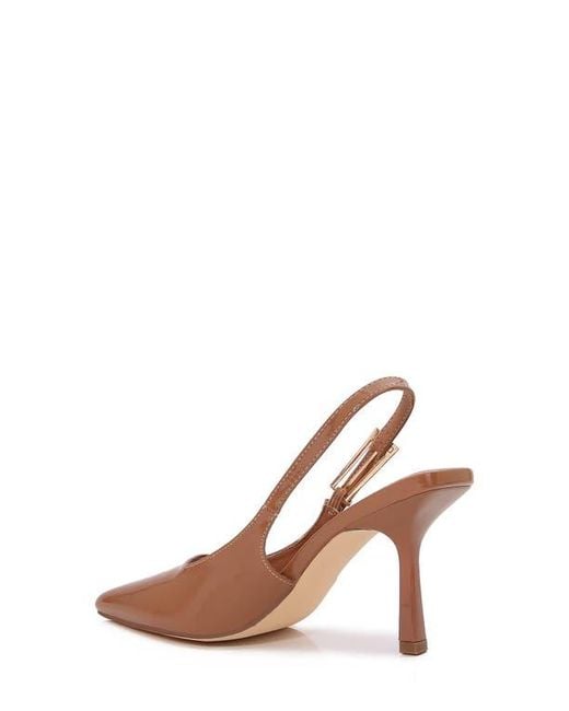 BERNESS Brown Honey Pointed Toe Slingback Pump